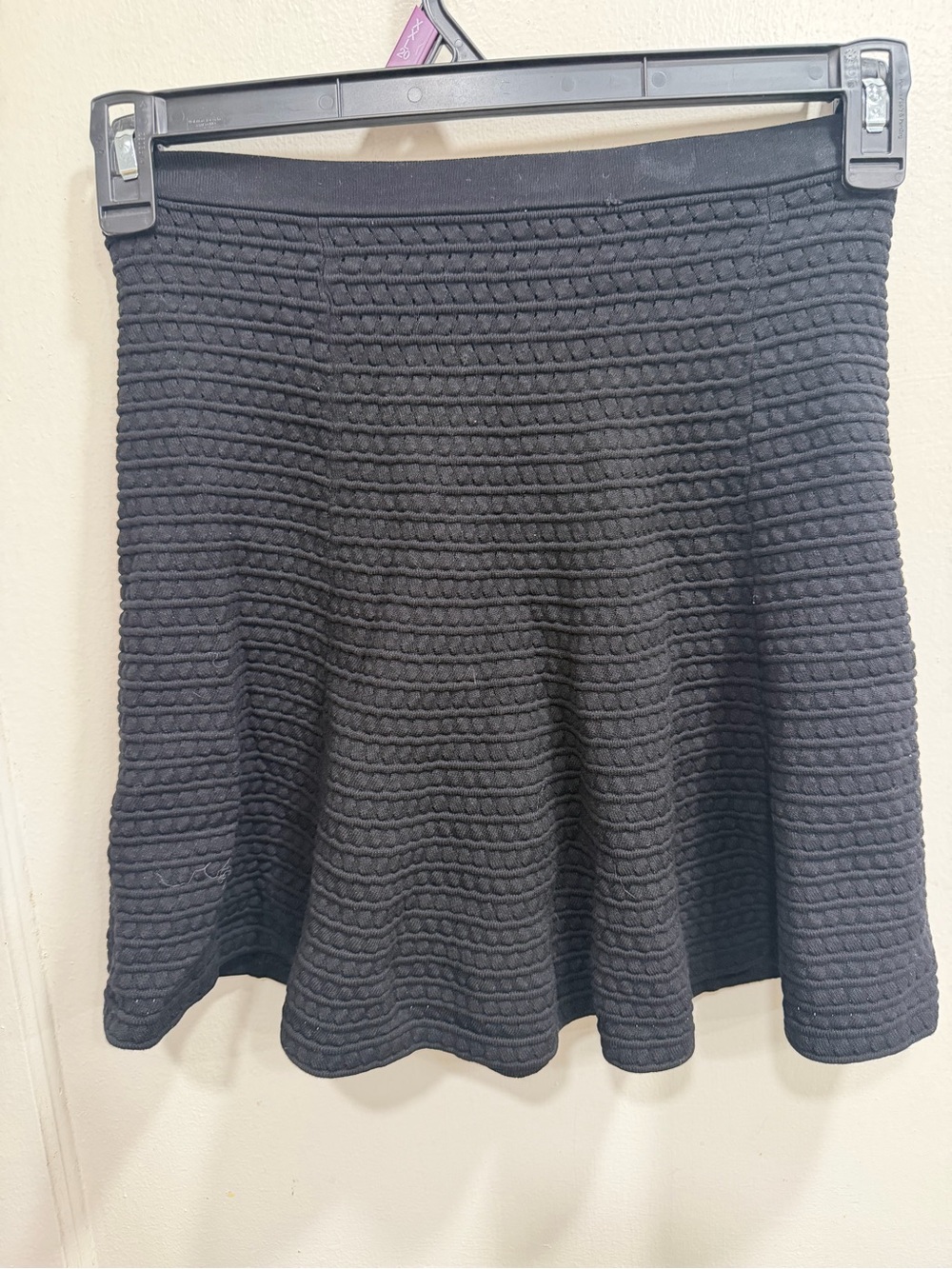 🤎 5 for $20! Designer Theory Black Textured A-Line Skirt - Women's Classic